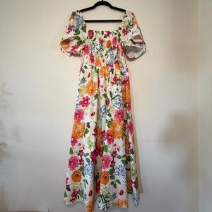 BloomChic Colorful Floral Smocked Dress
